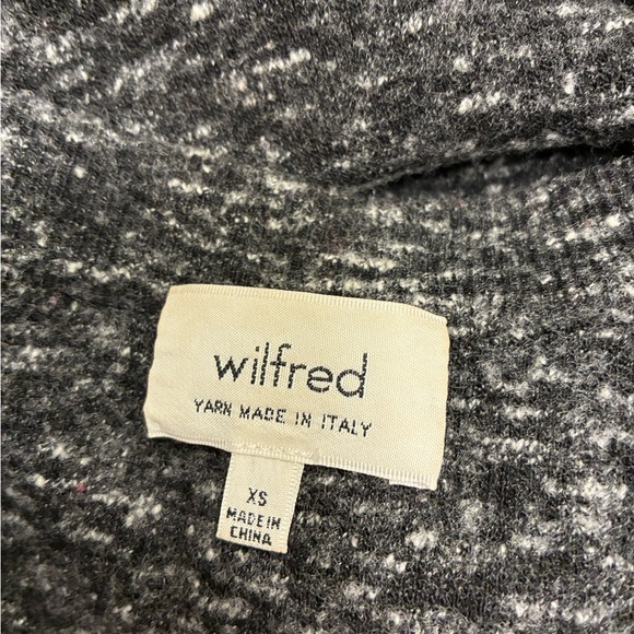 Wilfred Cropped Charcoal and Cream Knit Sweater Size XS - Picture 5 of 6